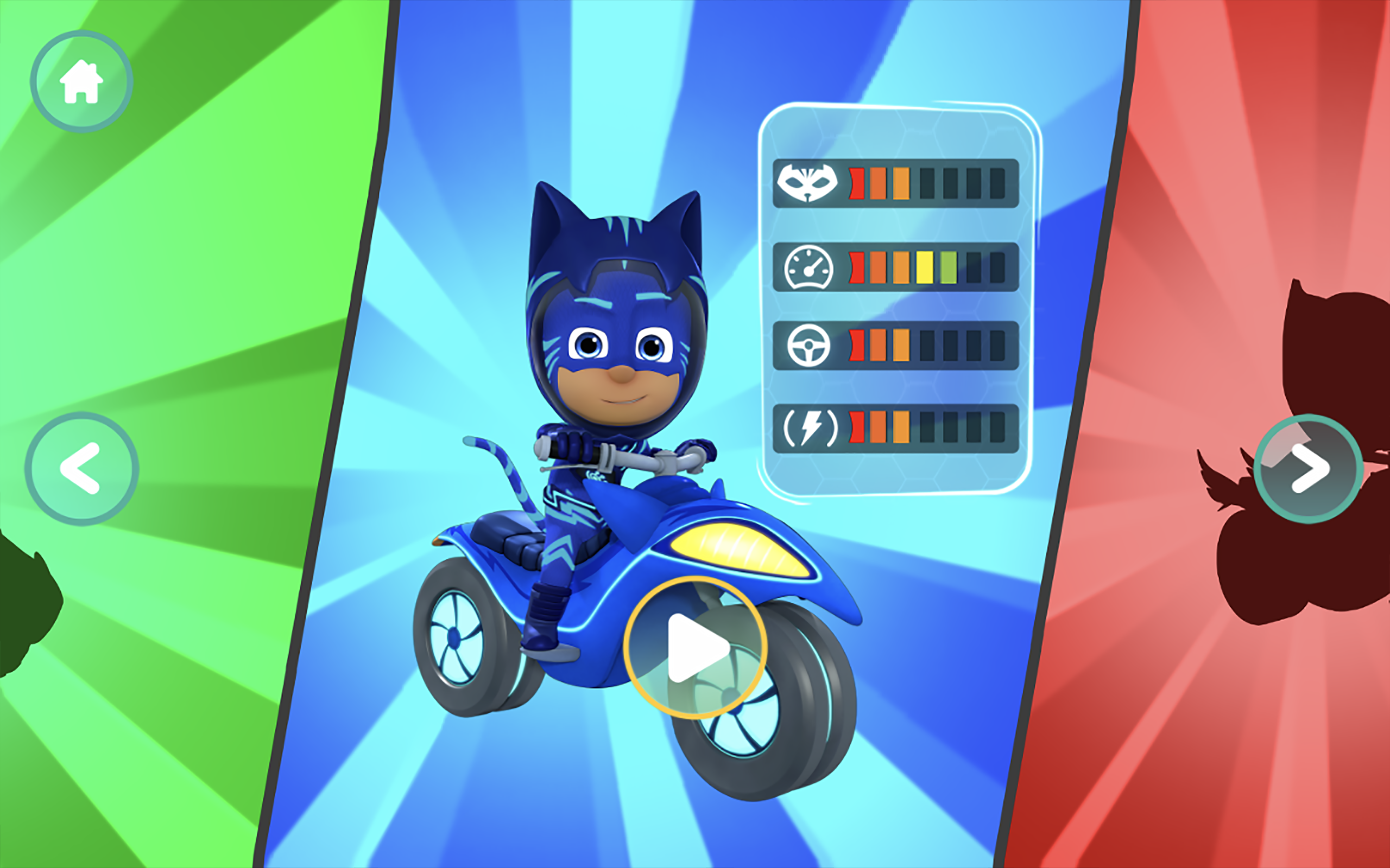 eroi hacksusa anh volant pyjamasques gamebass pjmasks cho đuổi kart appstore héroes